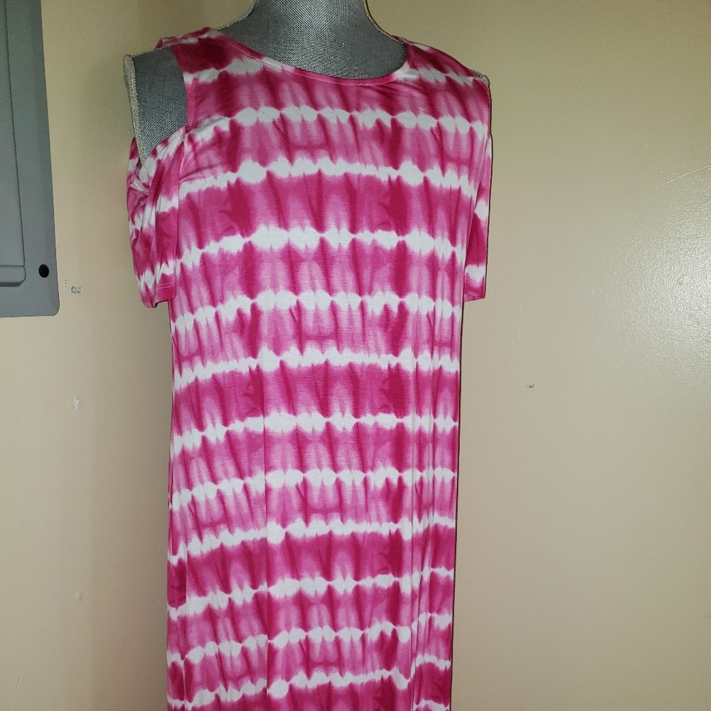 Design History Pink Tye Dye Maxi Dress XL
